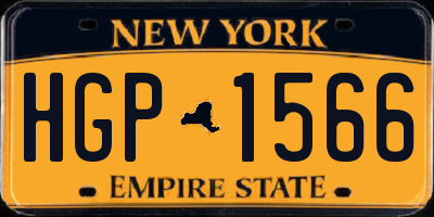 NY license plate HGP1566