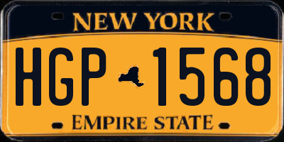 NY license plate HGP1568