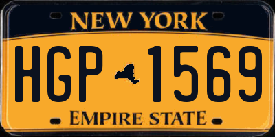 NY license plate HGP1569