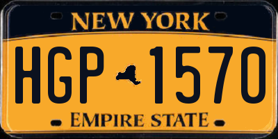 NY license plate HGP1570