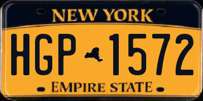 NY license plate HGP1572