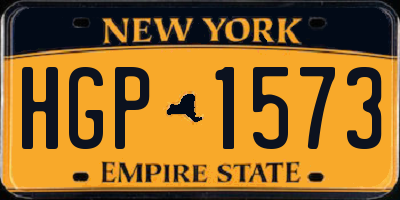 NY license plate HGP1573