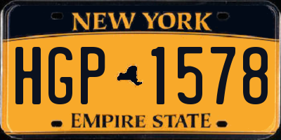 NY license plate HGP1578