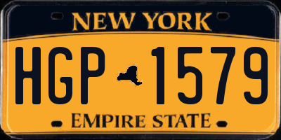 NY license plate HGP1579