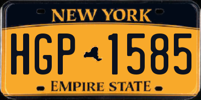 NY license plate HGP1585