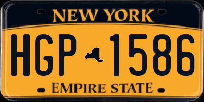 NY license plate HGP1586