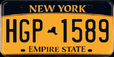 NY license plate HGP1589