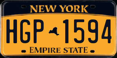 NY license plate HGP1594