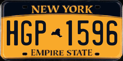 NY license plate HGP1596