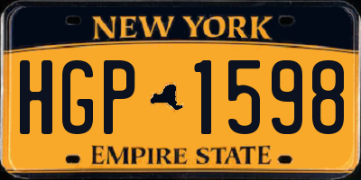 NY license plate HGP1598