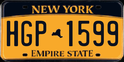 NY license plate HGP1599