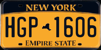 NY license plate HGP1606