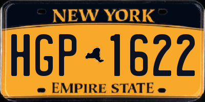 NY license plate HGP1622