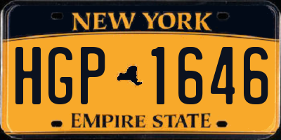 NY license plate HGP1646