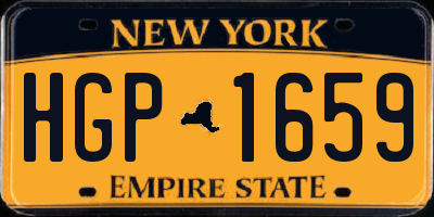 NY license plate HGP1659