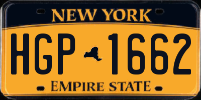 NY license plate HGP1662