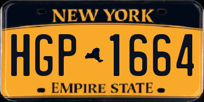 NY license plate HGP1664