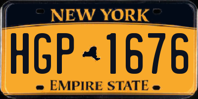 NY license plate HGP1676