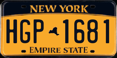 NY license plate HGP1681