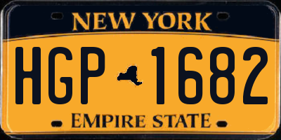 NY license plate HGP1682