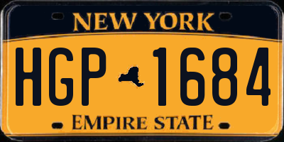 NY license plate HGP1684