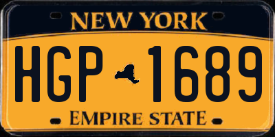 NY license plate HGP1689