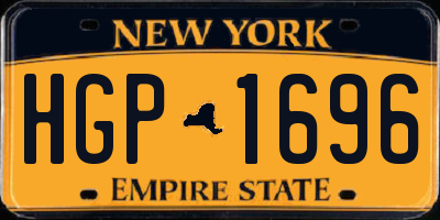 NY license plate HGP1696