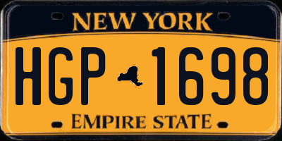 NY license plate HGP1698