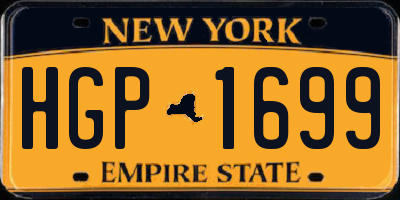 NY license plate HGP1699