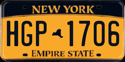 NY license plate HGP1706