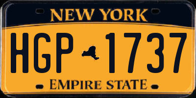 NY license plate HGP1737