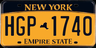 NY license plate HGP1740