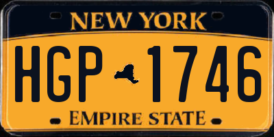 NY license plate HGP1746