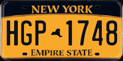 NY license plate HGP1748