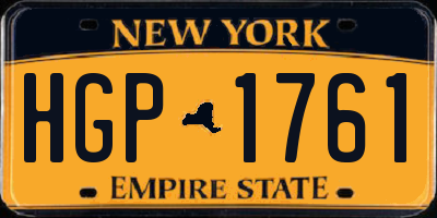 NY license plate HGP1761