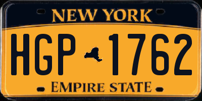 NY license plate HGP1762