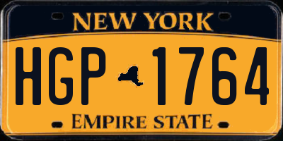 NY license plate HGP1764