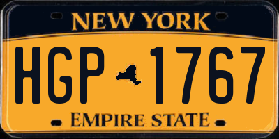 NY license plate HGP1767