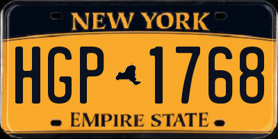 NY license plate HGP1768