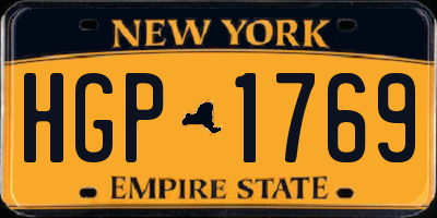 NY license plate HGP1769