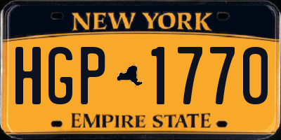 NY license plate HGP1770