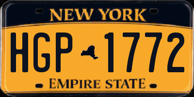 NY license plate HGP1772