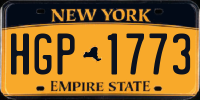 NY license plate HGP1773