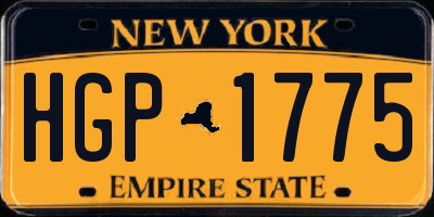 NY license plate HGP1775