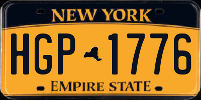 NY license plate HGP1776