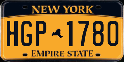 NY license plate HGP1780