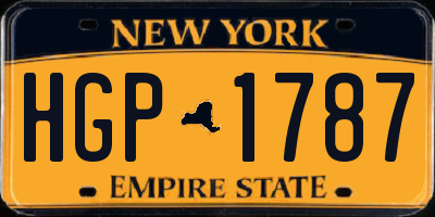 NY license plate HGP1787