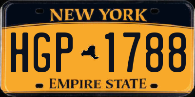 NY license plate HGP1788