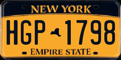 NY license plate HGP1798