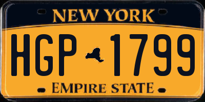 NY license plate HGP1799